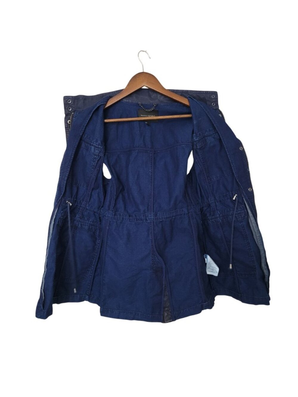 Banana Republic Utility Vest Womens Size S Blue Sleeveless Chain Detail - Picture 3 of 9